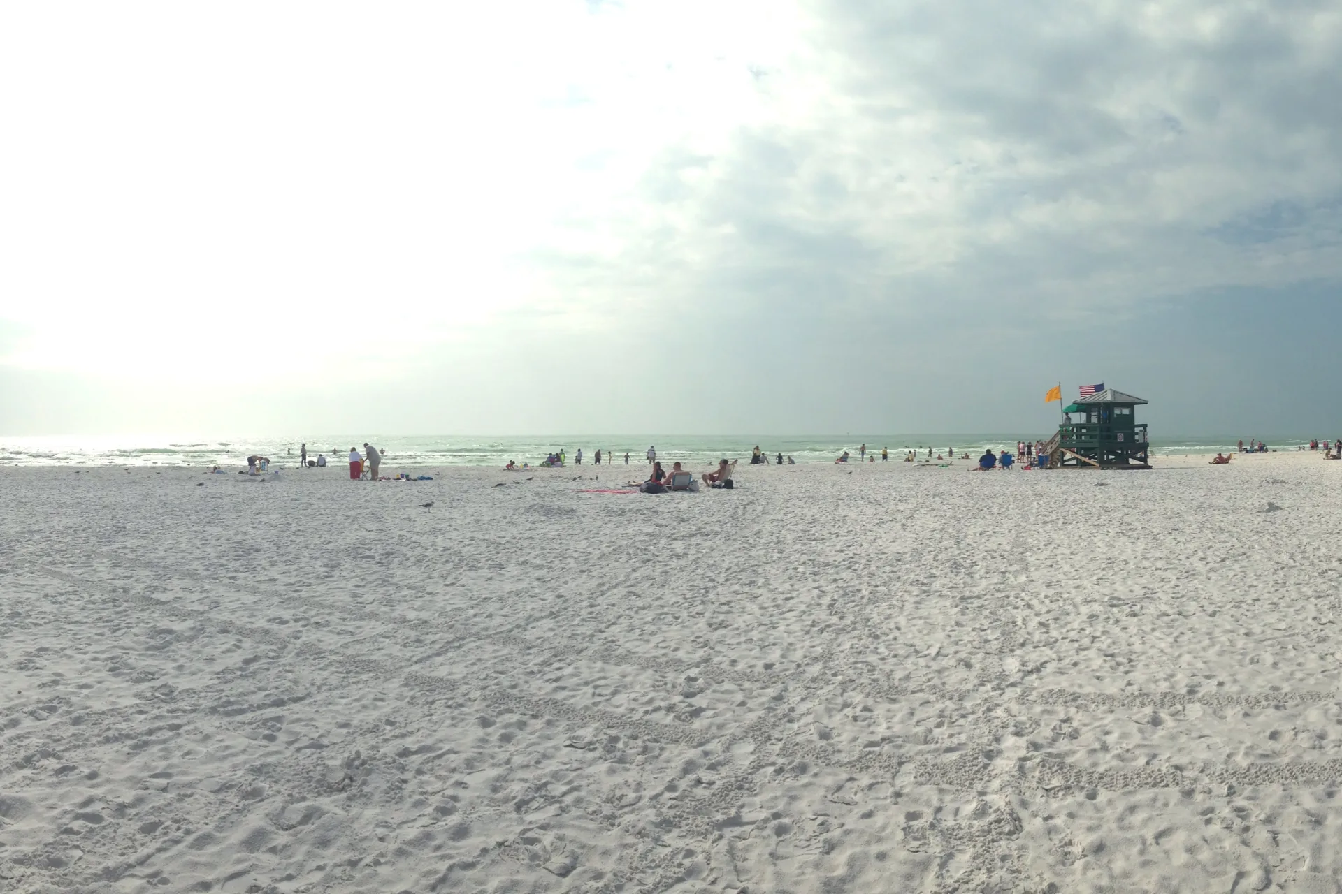 Siesta Beach shoreline and Gulf waters in Sarasota County